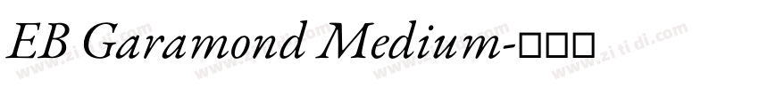 EB Garamond Medium字体转换